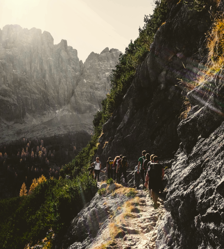 Hiking trail landscape